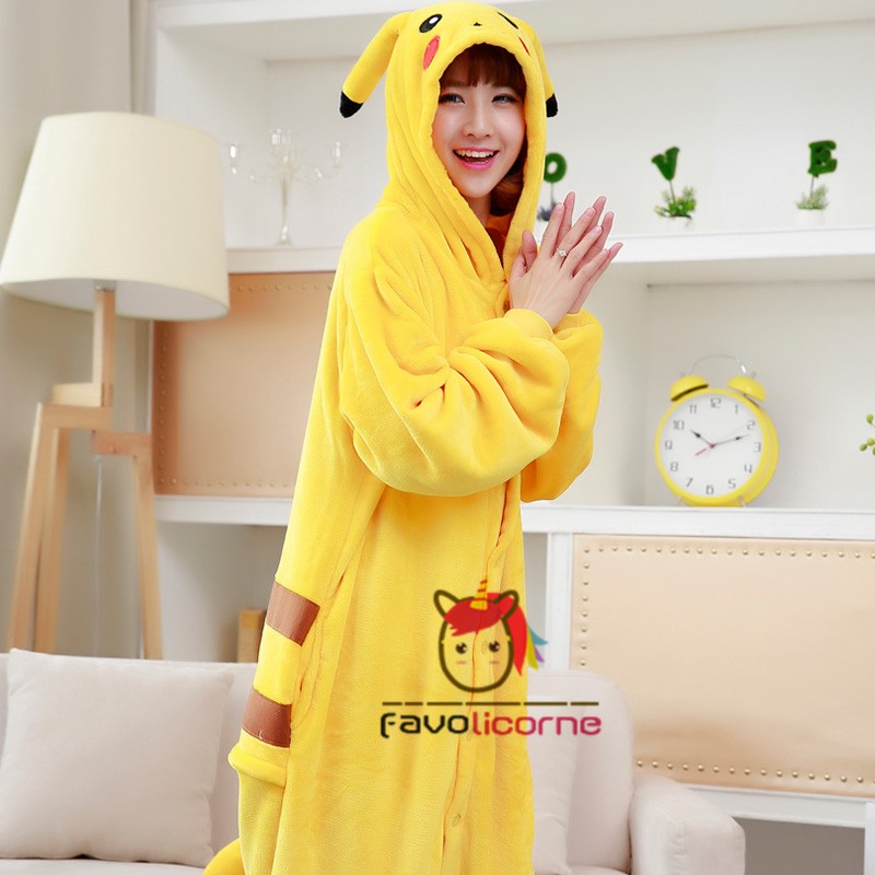 Déguisement Kigurumi Pikachu Pyjama Femme Homme Pyjama Combinaison