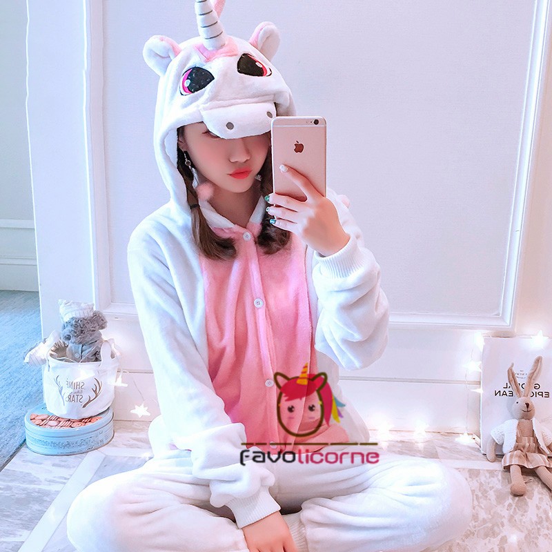 Déguisement Pyjama Unicorne Rose pour fille