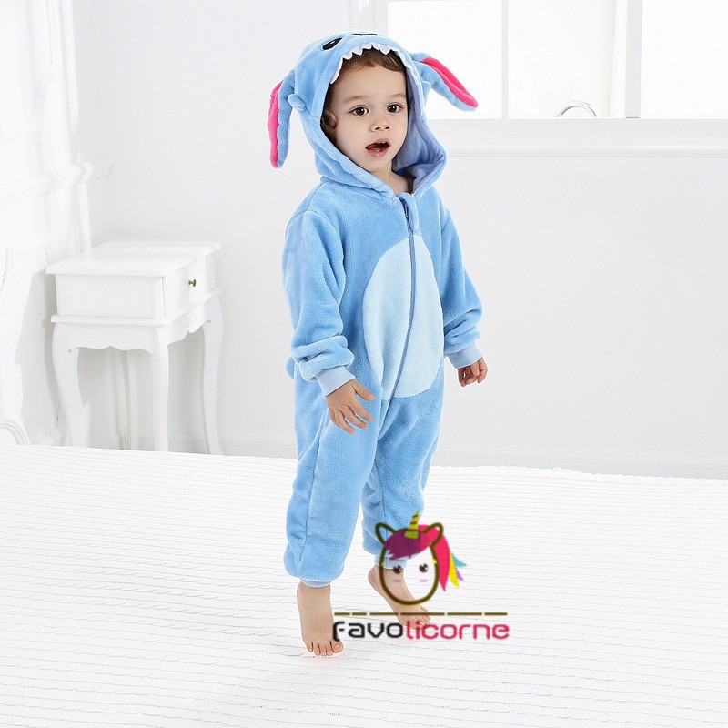 Pyjama Stitch à Manches sulfpour Enfant, Combinaison pour Bébé