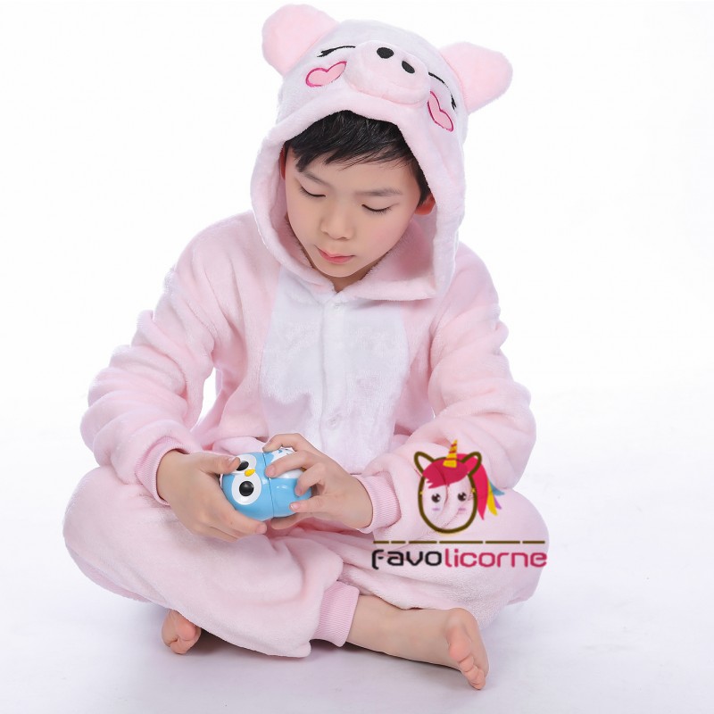 Combinaison Pyjama Enfant Stitch Rose Déguisement Kigurumi