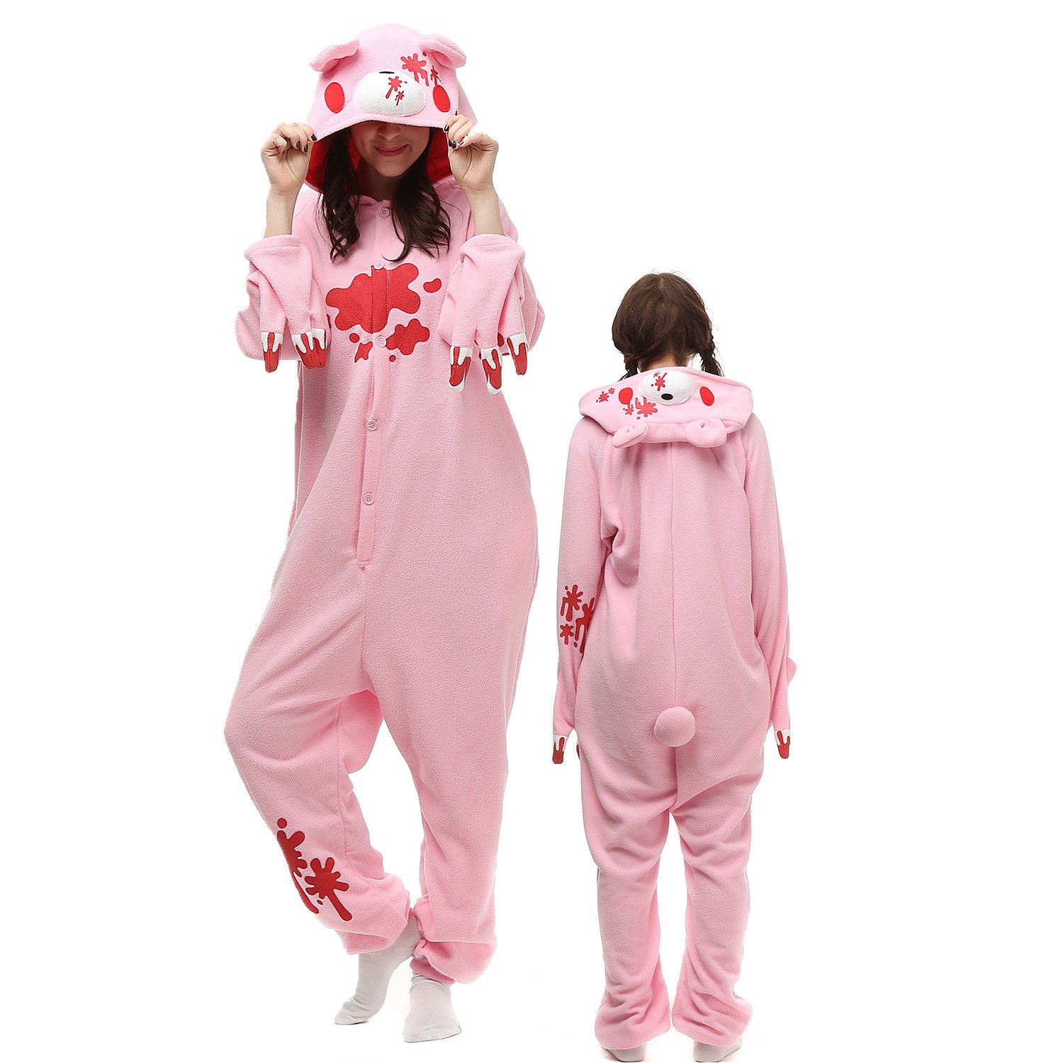 Combinaison Pyjama Gloomy Bear Rose Femme Homme Favolicorne